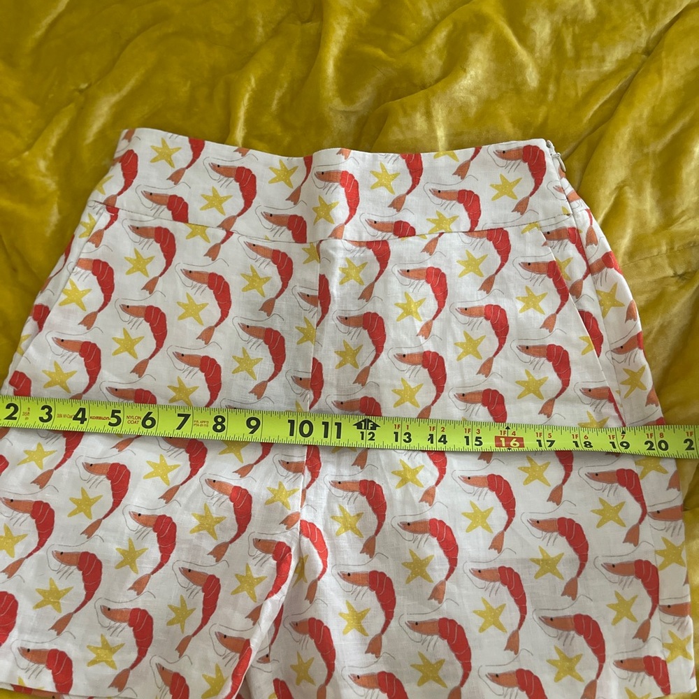 Boden Linen Shrimp and Starfish Print Shorts. Size 4 NWT - Picture 5 of 8